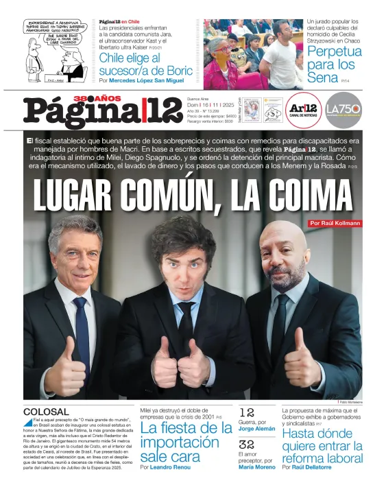 pagina 12 perfil tapa del diario sobre el caso cecilia