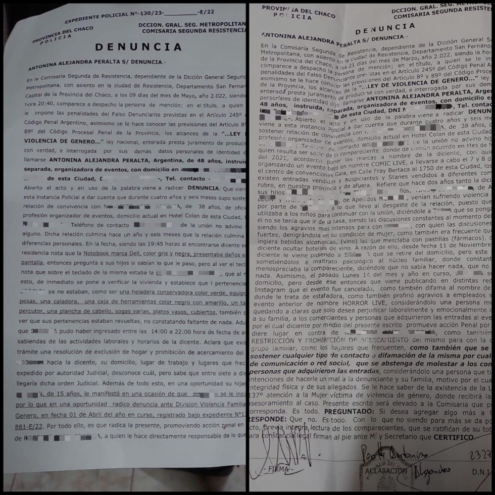 Caso Alejandra Peralta: denuncias 